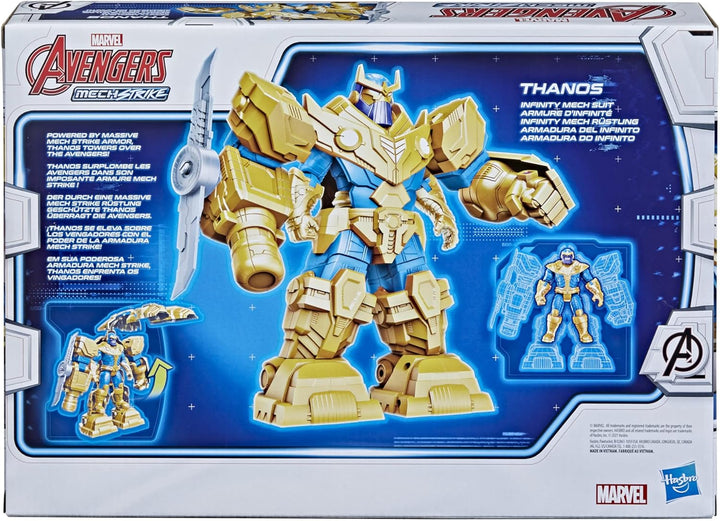 Marvel Avengers Mech Strike 9-inch Action Figure Toy Infinity Mech Suit Thanos And Blade Weapon For