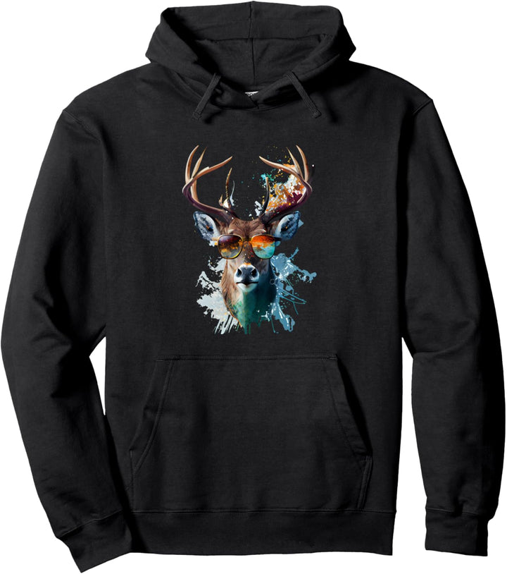 Hirsch Kopf Pullover Hoodie