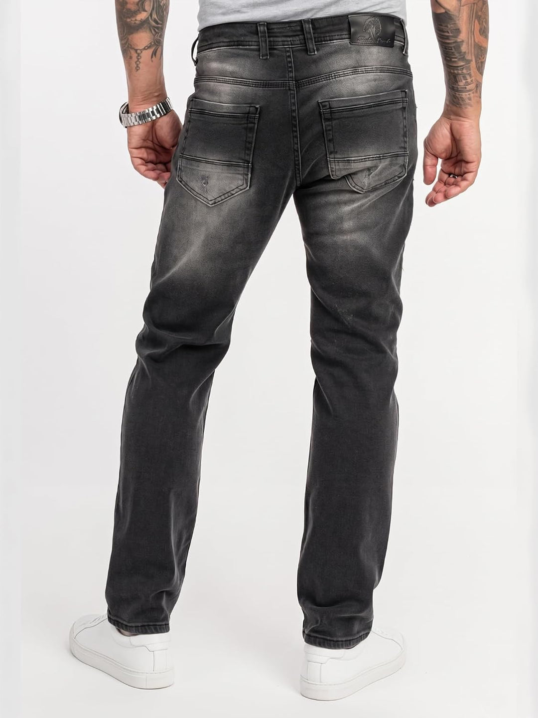 Rock Creek Herren Jeans Hose Denim Stretch Regular Fit Jeanshose Stonewashed W29-W44 29W / 30L Rc-21