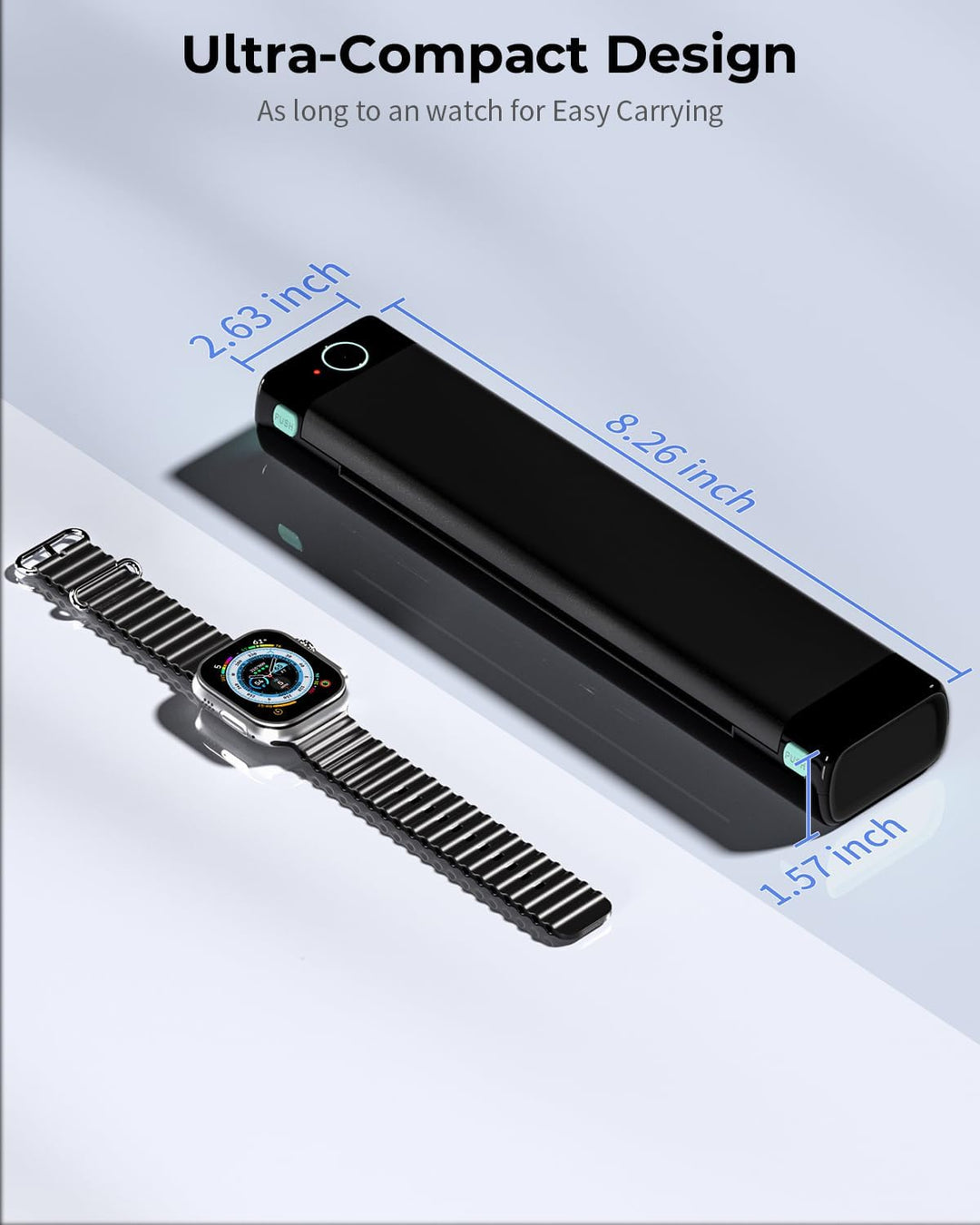 Phomemo M08F Mobiler Drucker A4 für Unterwegs Thermodrucker - Tragbarer Bluetooth Drucker für Den He