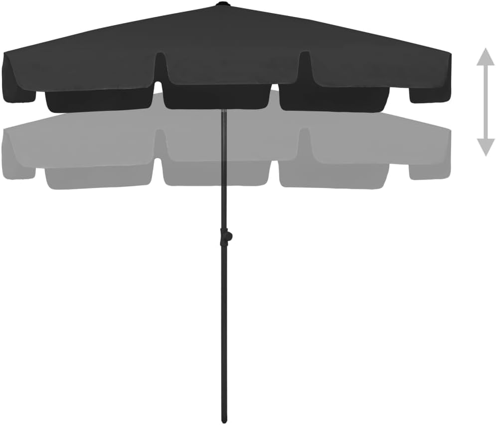 vidaXL Strandschirm Kippbar Sonnenschirm Balkonschirm Gartenschirm Ampelschirm Marktschirm Schirm Te