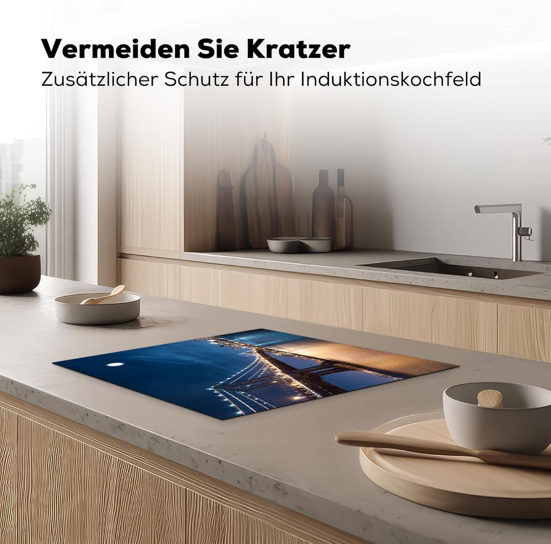 KitchenYeah© Herdabdeckplatte Einteilig Küche Herdabdeckung Induktionsfeld Ceranfeld Herdabdeckplatt