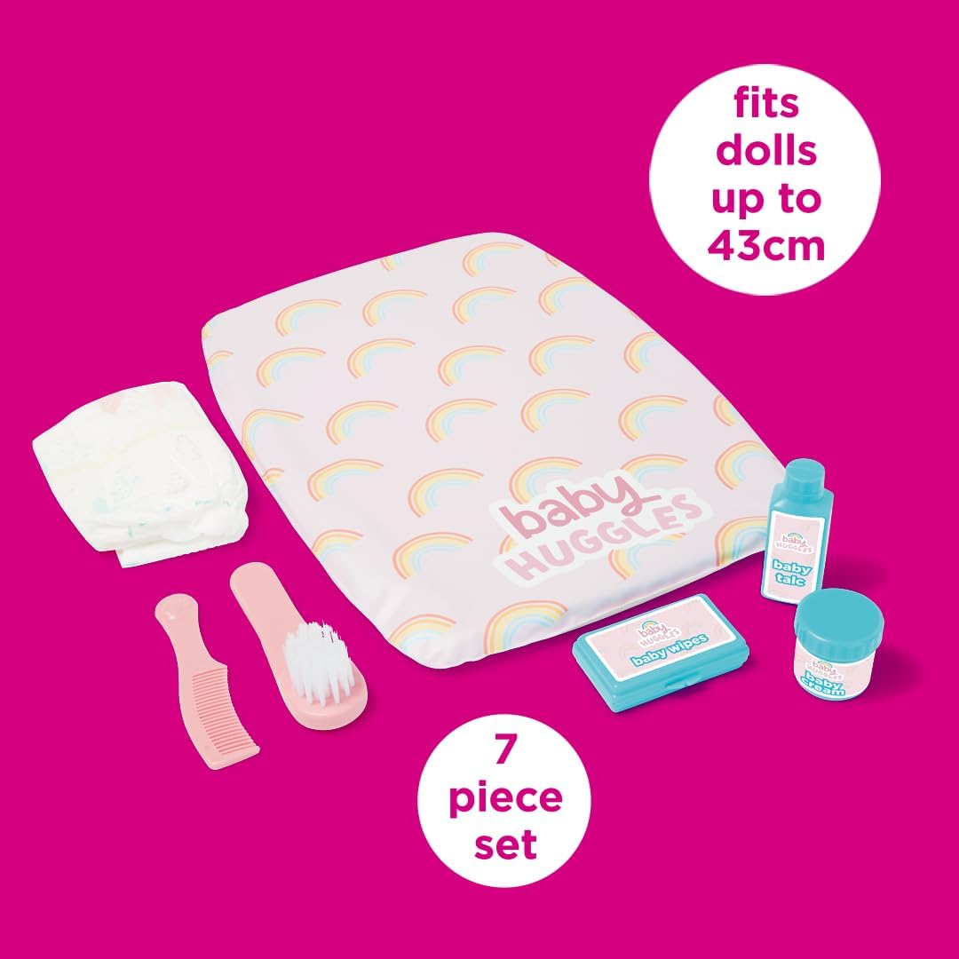 Casdon Changing Mat Set, Dolls Changing Mat & Care Set for Children Aged 3+, Includes Reusable Nappy