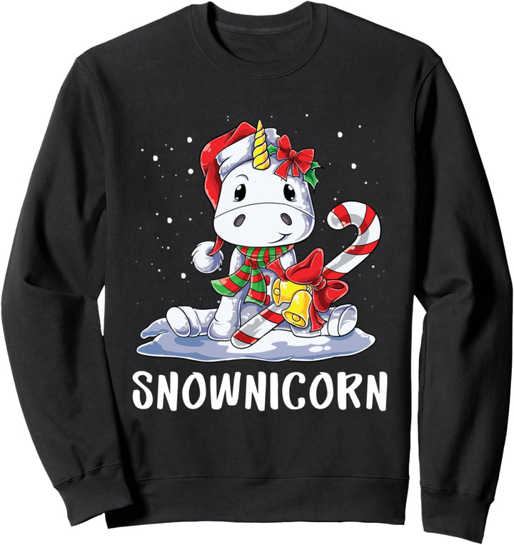 Lustiges Einhorn im Schnee Weihnachten Snownicorn Unicorn Sweatshirt