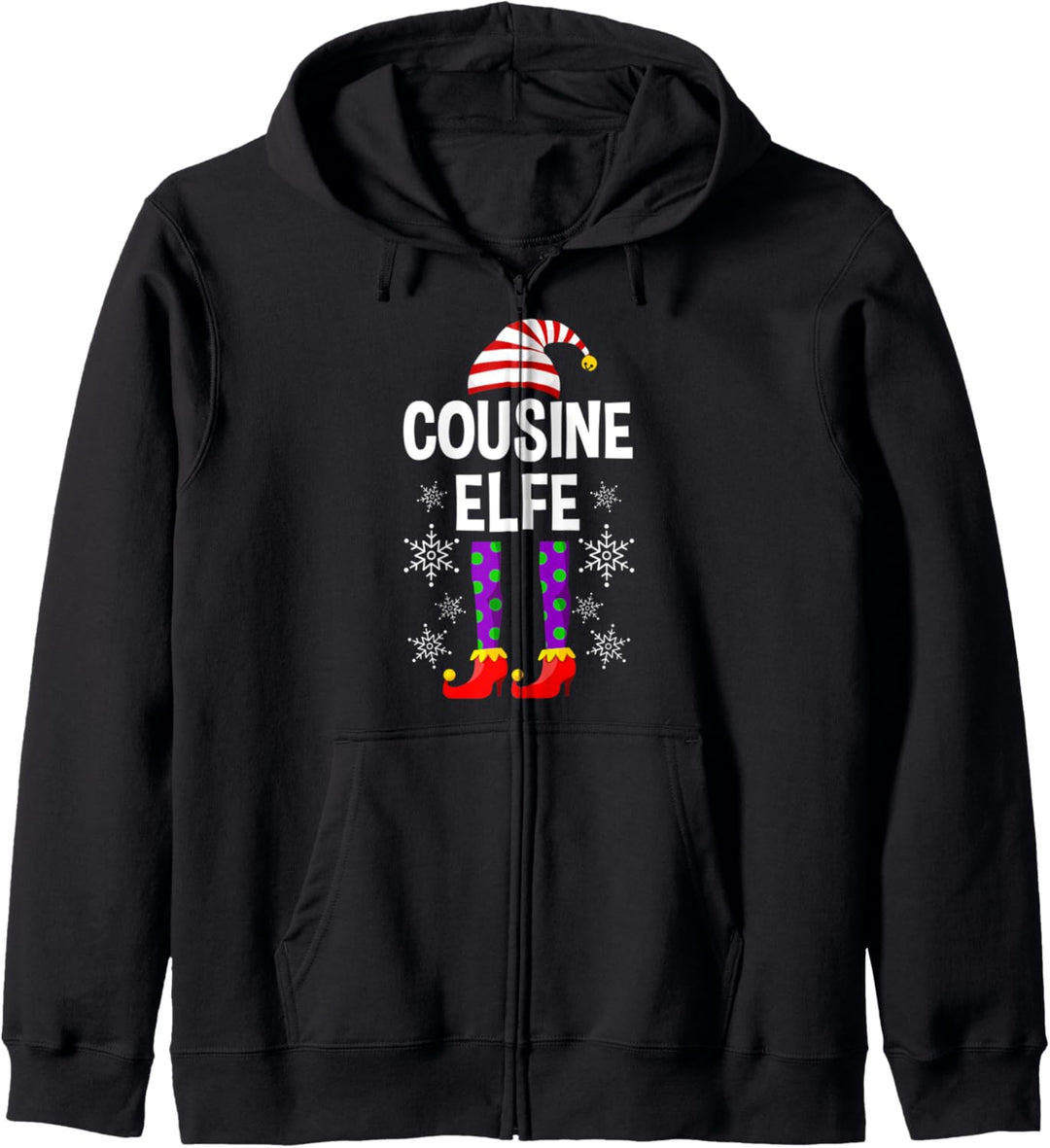 Cousine Elfe Elfen Partnerlook Weihnachten Weihnachtself Kapuzenjacke