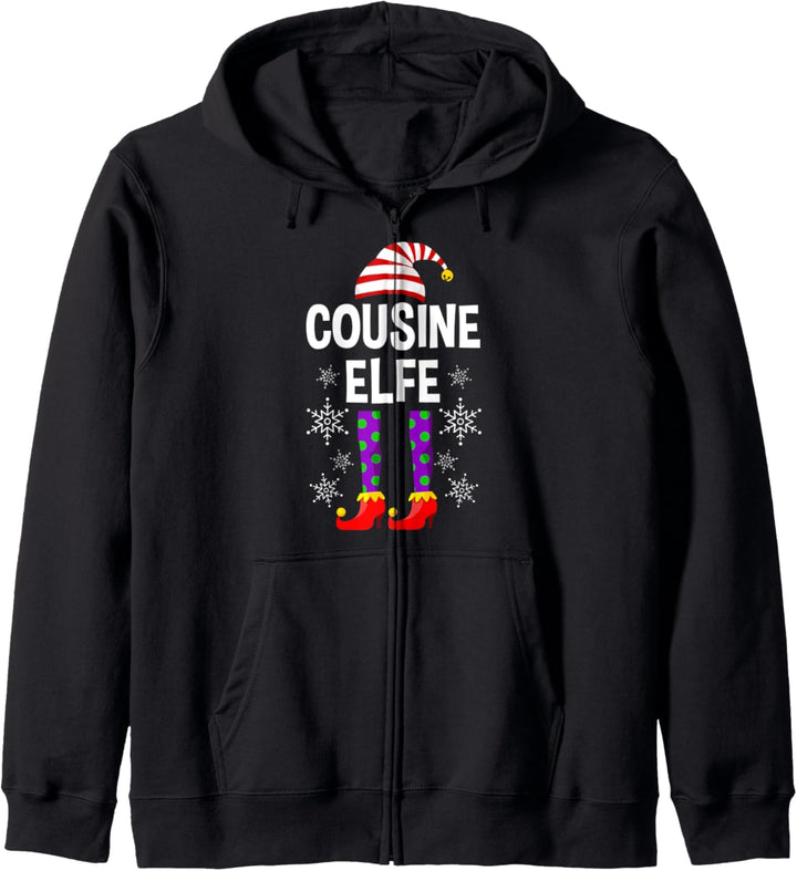 Cousine Elfe Elfen Partnerlook Weihnachten Weihnachtself Kapuzenjacke