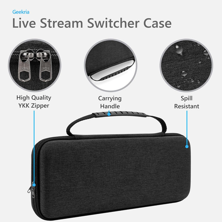 GEEKRIA Reise-Hartschalen-Etui, Schutztasche EVA kompatibel mit Blackmagic Design ATEM Mini Pro (Dun