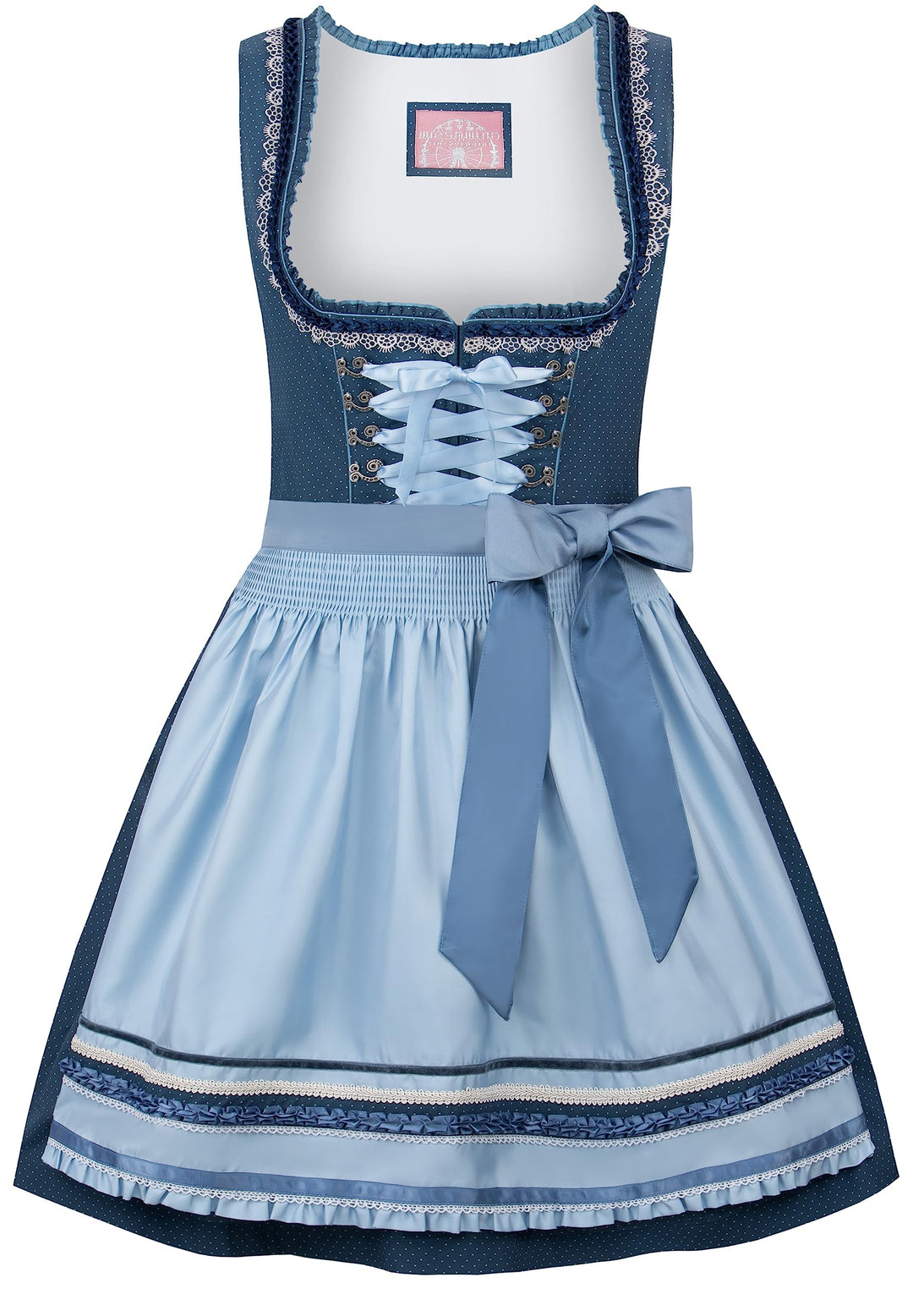 Stockerpoint Damen Dirndl Harper Kleid für besondere Anlässe 48 Blau, 48 Blau