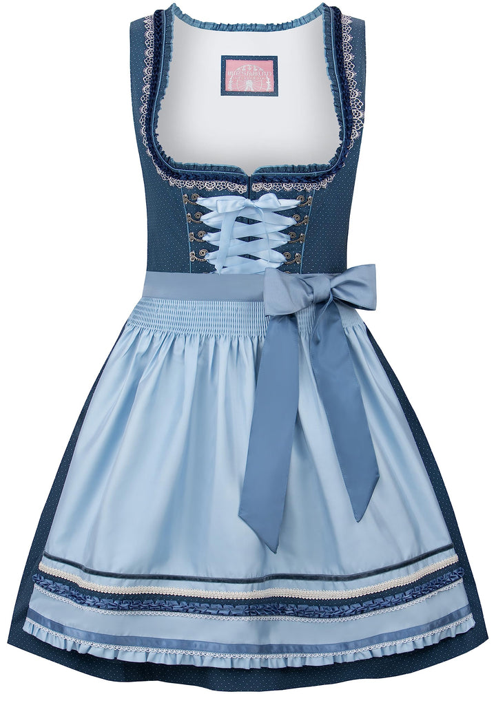 Stockerpoint Damen Dirndl Harper Kleid für besondere Anlässe 48 Blau, 48 Blau
