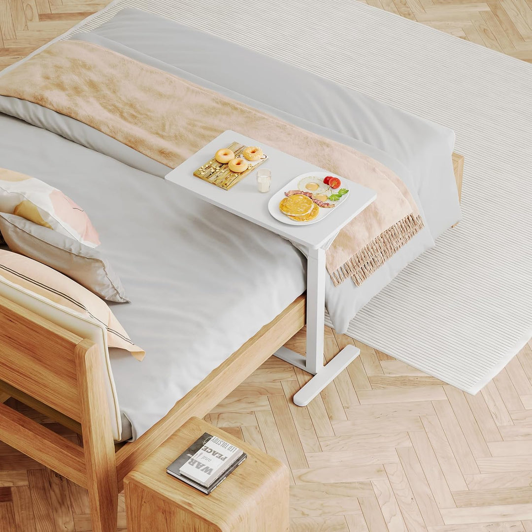 Dripex Beistelltisch höhenverstellbar mit Rollen, Pflegetisch für Bett, Computertisch mit Rollen, Kl