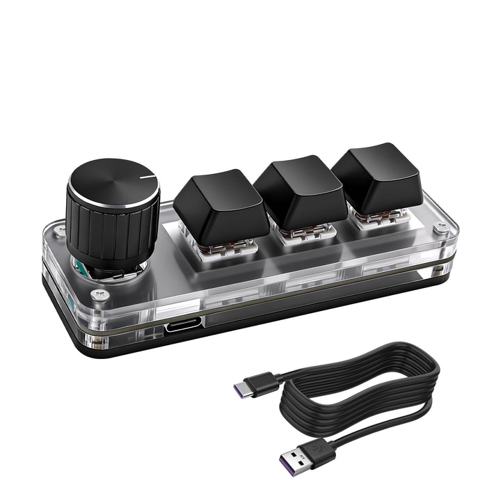 Mini 3 Schlüssel Tastatur Mechanische Tastatur Einhandige Hot Key mit Knopf | DIY Programmierbares M