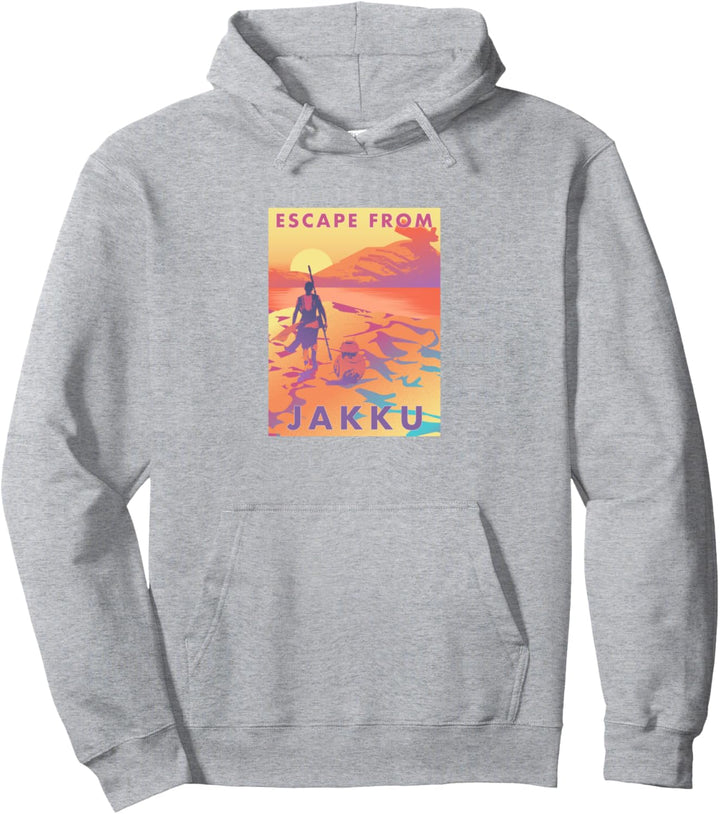 Star Wars Rey Escape From Jakku Poster Pullover Hoodie