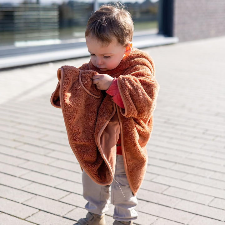 BEMINI Reiseponcho Softy + jersey Noisette 9-36m Noisette, 9-36m Noisette