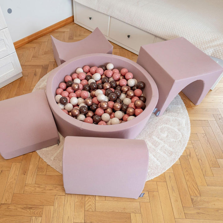 KiddyMoon Spielplatz Aus Schaumstoff Hindernisläufen, Element Zwickel/Rampe/Kopfteil, Erikafarben Er