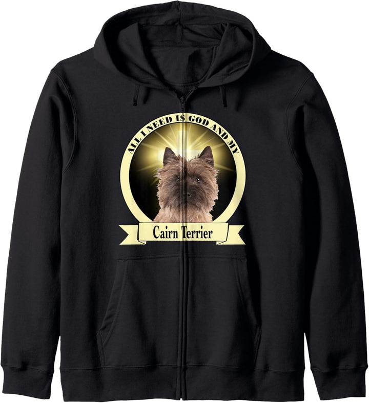 All I need is God and my Cairn Terrier Kapuzenjacke