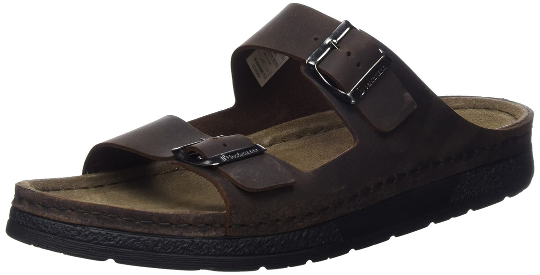 Berkemann Herren Adam Pantoletten 40 2/3 EU Dunkelbraun Schwarz, 40 2/3 EU Dunkelbraun Schwarz
