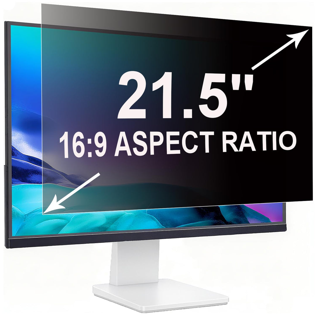 ruord Sichtschutzfolie für 21.5 Zoll 16:9 (47.7x26.8cm) Monitor - Blaulichtfilter & Blendschutz, Abn