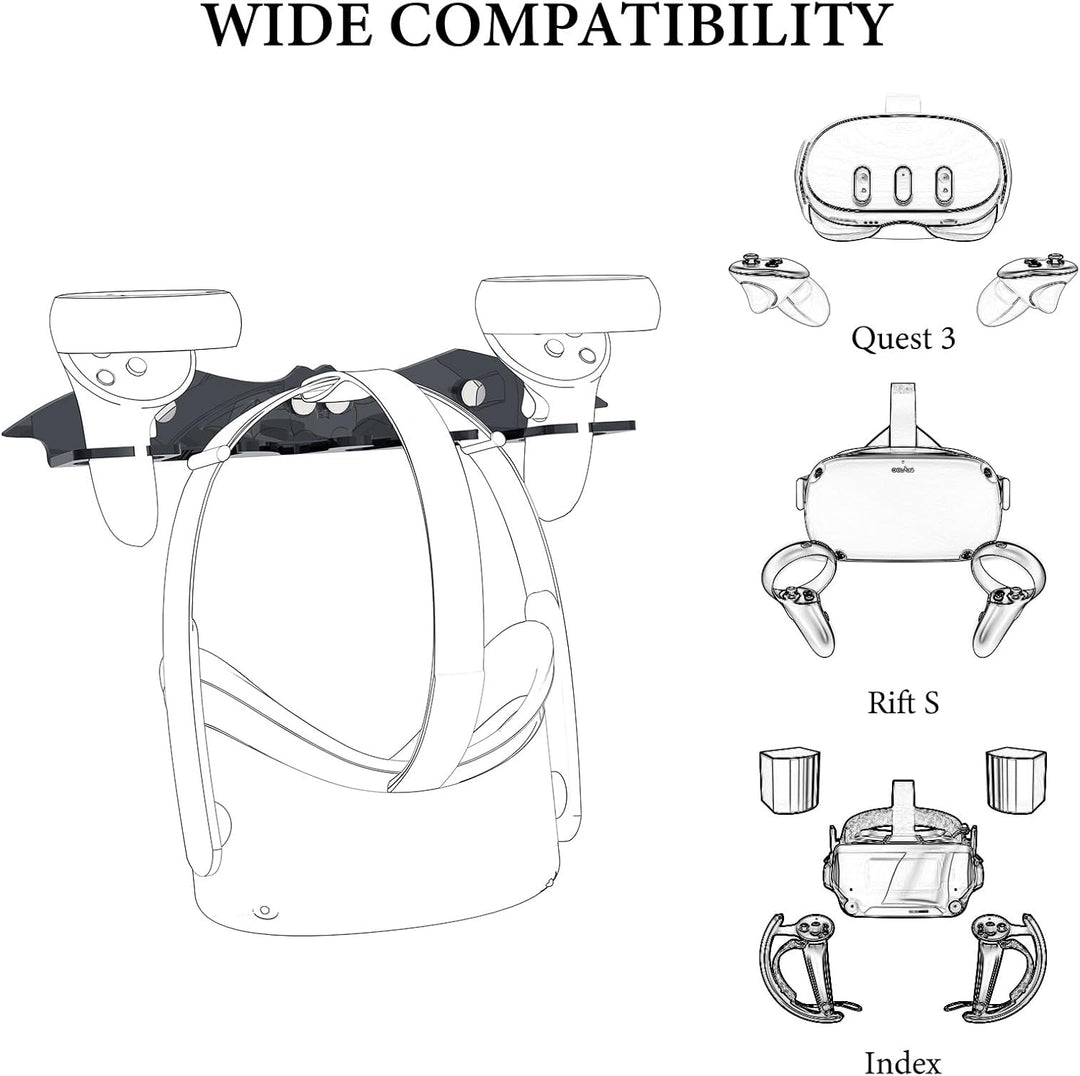 Geekria VR-Wandhalter kompatibel mit Meta Quest 3/3 Pro/2, Valve Index, HTC Vive, PlayStation VR – Z