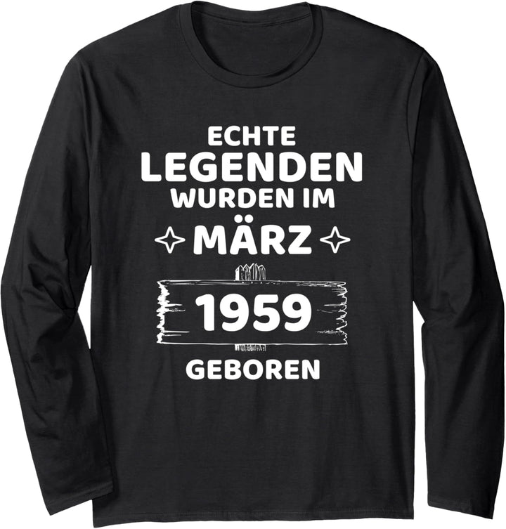 Geburtstag Jahrgang 1959 März Design Langarmshirt