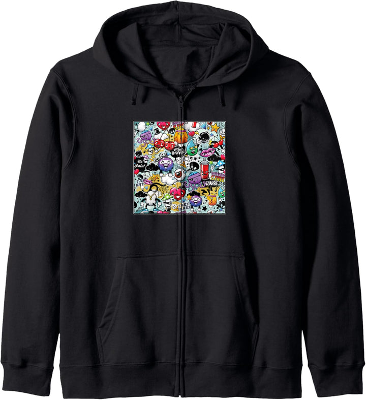 Graffiti Künstler Pattern Muster Strassenkunst Streetart Kapuzenjacke
