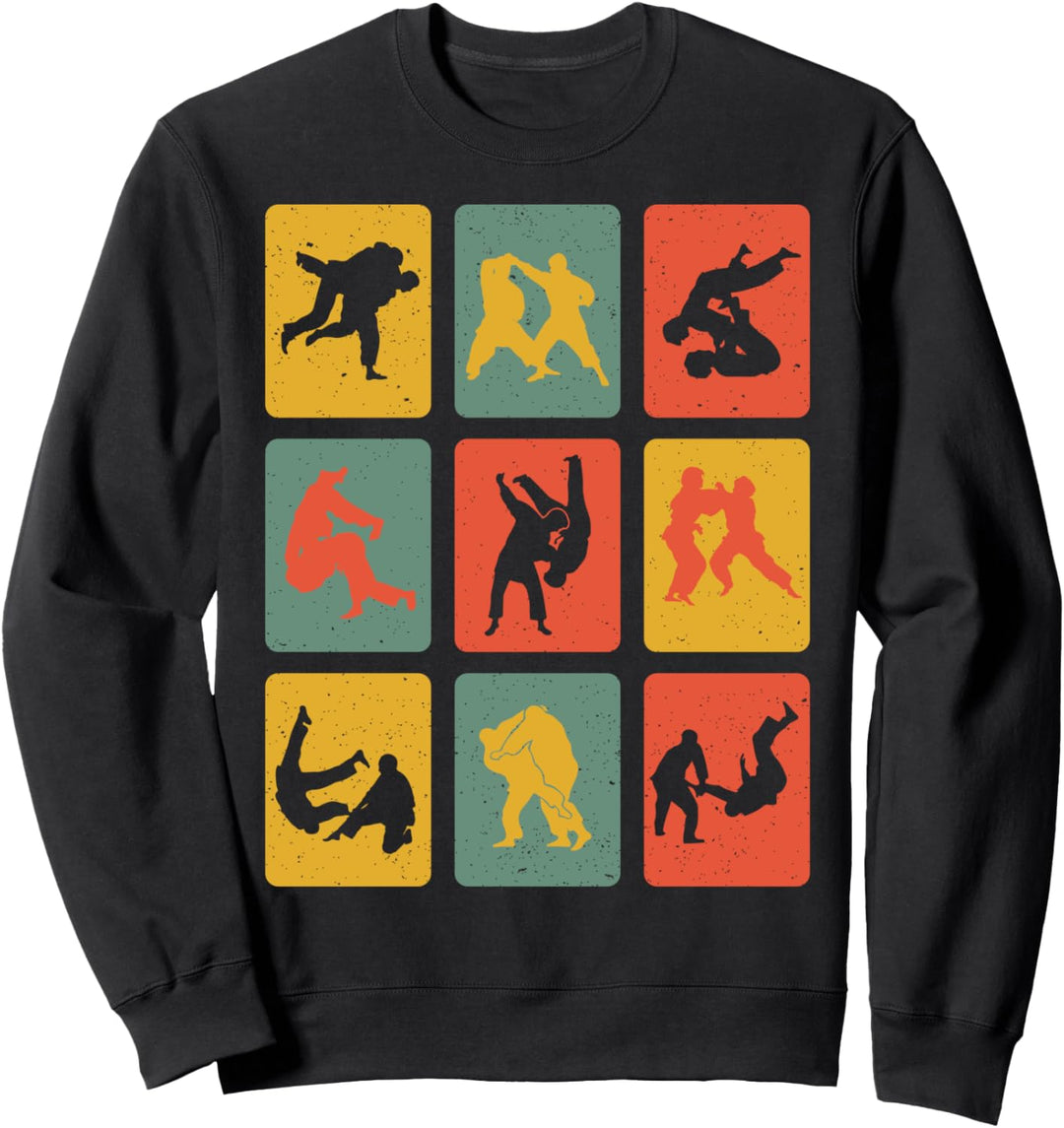 Retro Judo Judoka Kampfsport Posen Vintage Judo Kämpfer Sweatshirt
