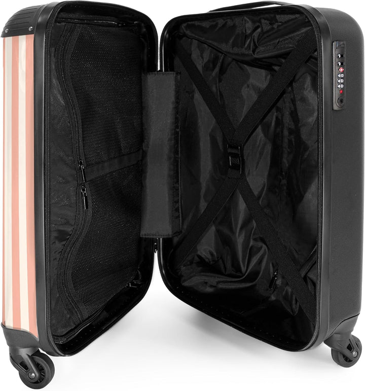 Handgepäck Koffer 55x40x20 Personalisiert - Reisekoffer mit Rollen, Leichtgewicht Hartschalenkoffer,
