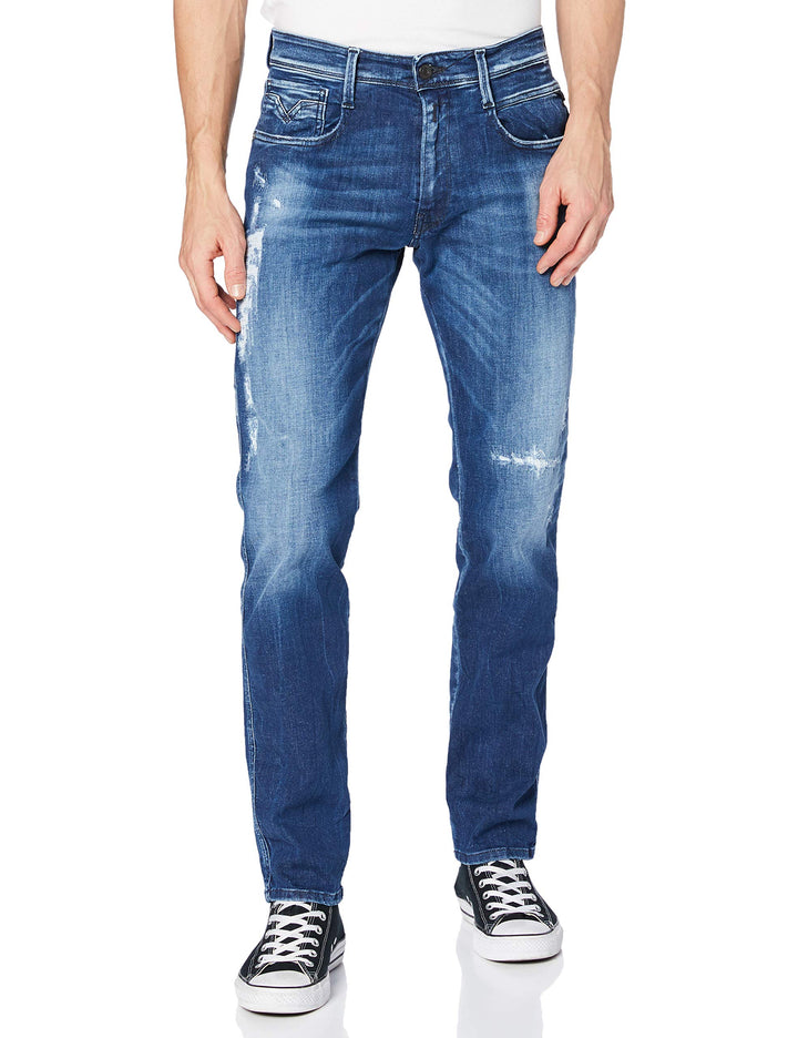 REPLAY Herren Anbass Jeans, 009 MEDIUM Blue, 32W / 36L