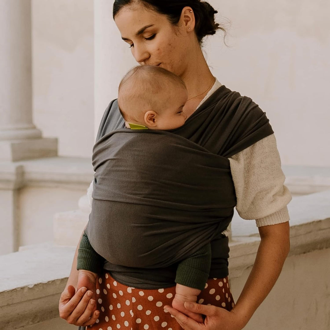 Boba Babytragetuch ab Geburt bis 15 kg - Kuschelweiches & Stützendes Baumwollfrottee, Tragetuch Baby