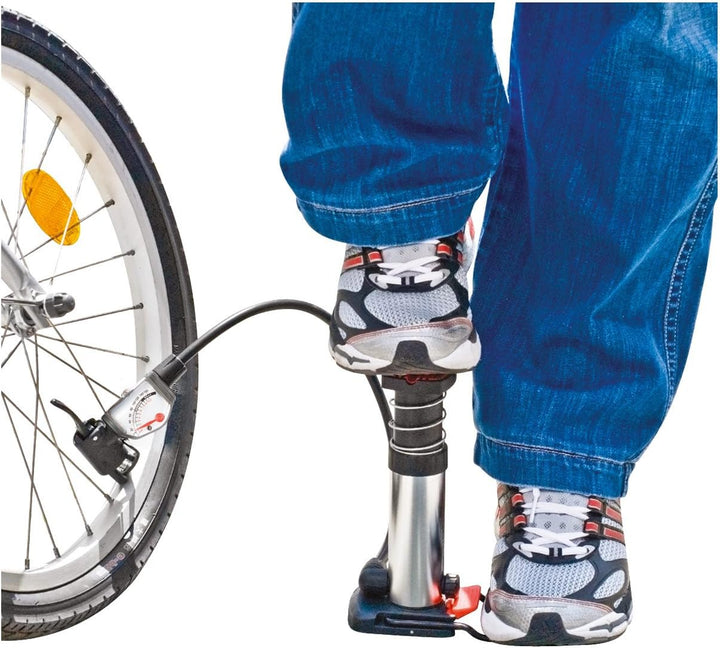 Bikers Dream Mini Fusspumpe mit Adapter, 20 x 10 x 10 cm, Schwarz