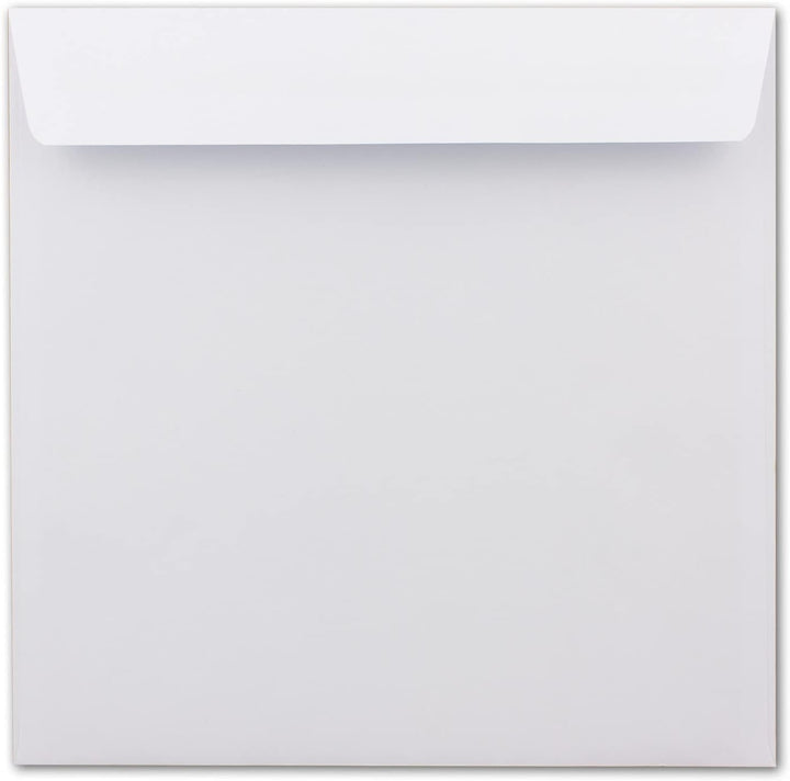Briefumschläge Quadratisch 220 x 220 mm - Weiss mit grauem Innendruck - 400 Stück - EXTRA QUALITÄT -