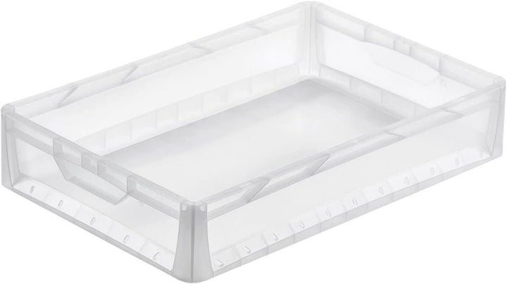 PROREGAL SuperSparSet 5x Transparenter Eurobehälter LightLine mit offenem Griff | HxBxT 12x40x60cm |