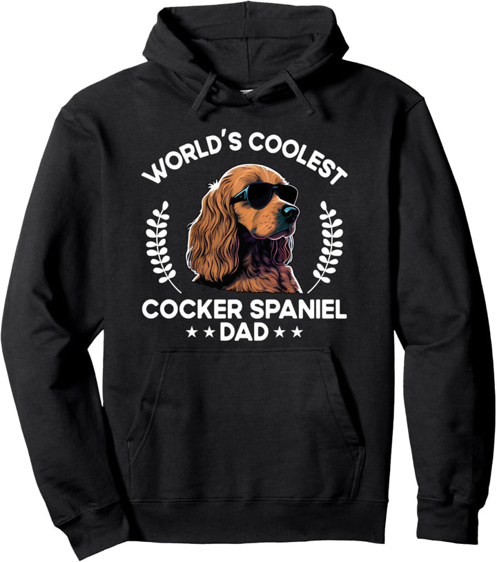 World's Coolest Dog Dad Papa – Herren Cocker Spaniel Pullover Hoodie