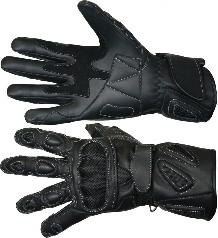 German Wear Motorradhandschuhe Motorrad Biker Lederhandschuhe Schwarz 11=xxl, 11=xxl