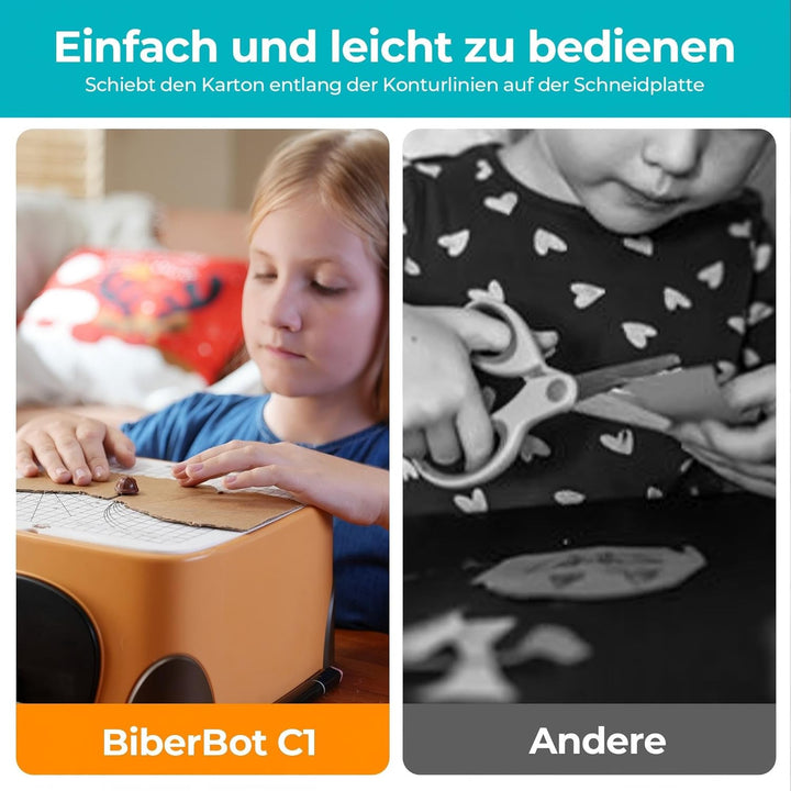BEAVERBOT Kartonschneider für Kinder, sicheres DIY-Karton-Konstruktionswerkzeugset, pädagogisches Ba