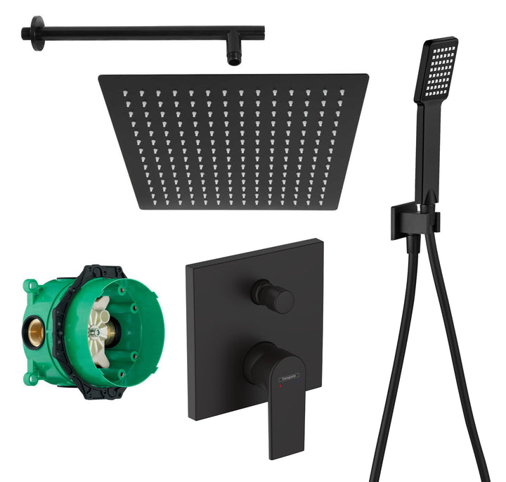vanvilla Duschsystem mit Unterputz Duscharmatur von Hansgrohe Einhebelmischer und vanvilla Regendusc