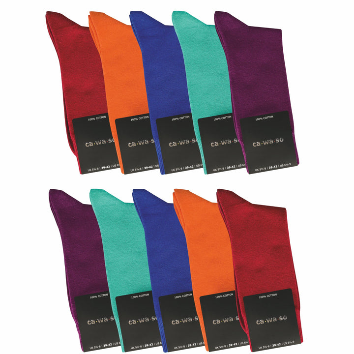 ca·wa·so Herren Socken aus 100% Baumwolle | Reine Baumwollsocken im 10er-Set | Freizeitsocken ohne N