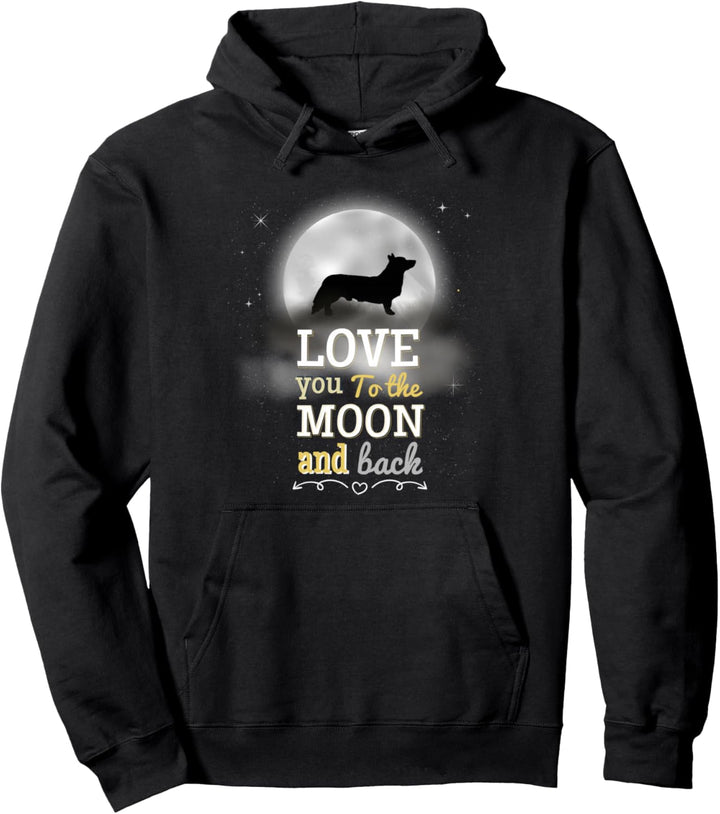 Welsh Corgi Love To The Moon Pullover Hoodie