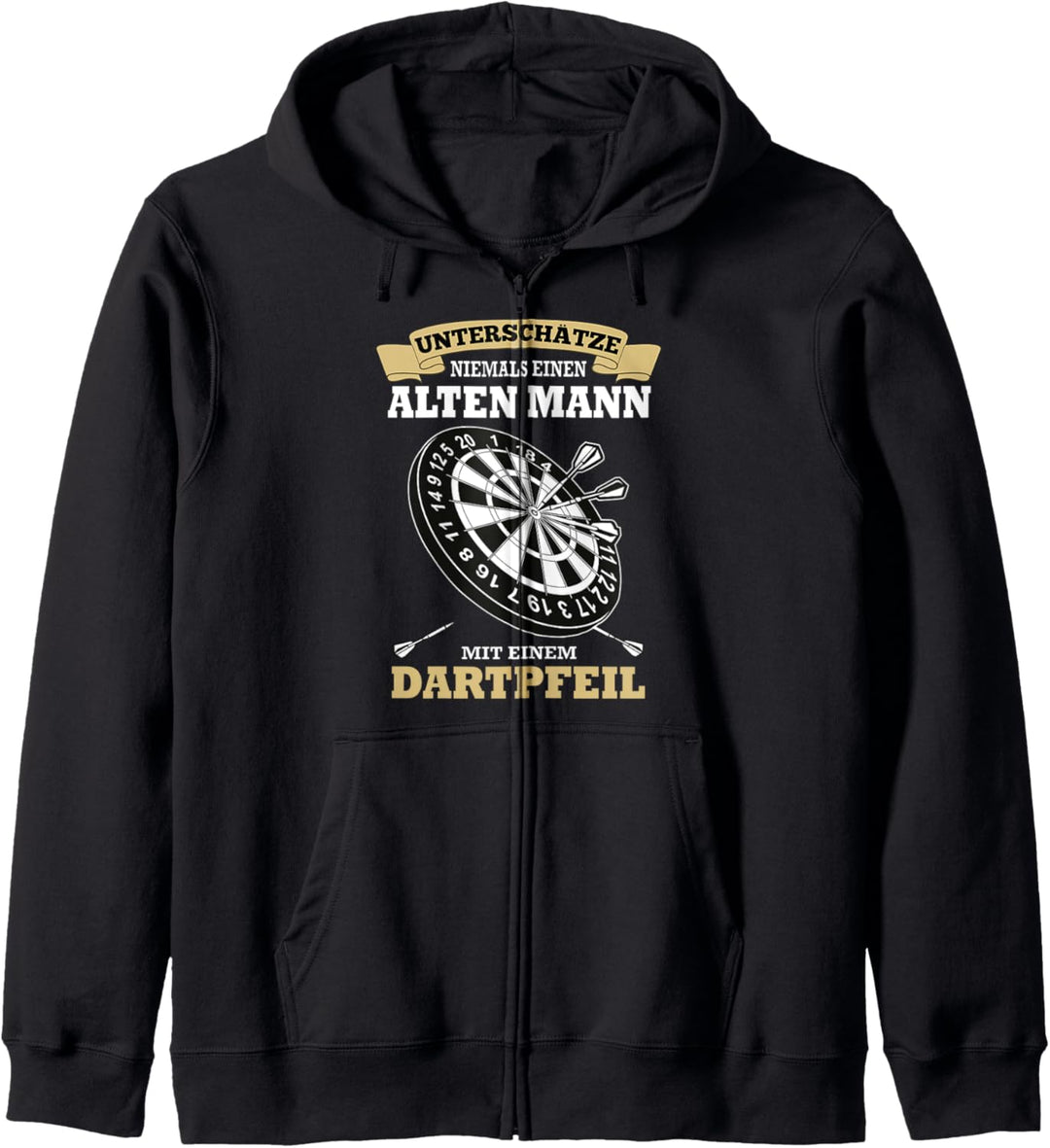 Darts | Lustiger Spruch | Unterschätze niemals Kapuzenjacke