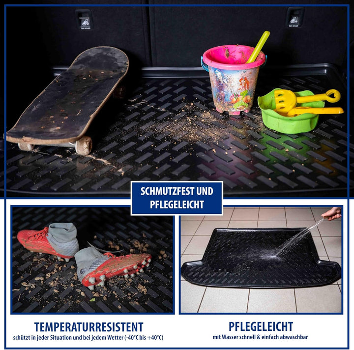 ELMASLINE Gummimatten & Kofferraumwanne Set für VW TIGUAN I (5N) 2007-2016 | Extra hoher Rand | 1.Ge