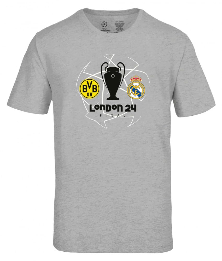 Borussia Dortmund T-Shirt CL Finale Shirt Grau BVB 09 XXL Grau, XXL Grau