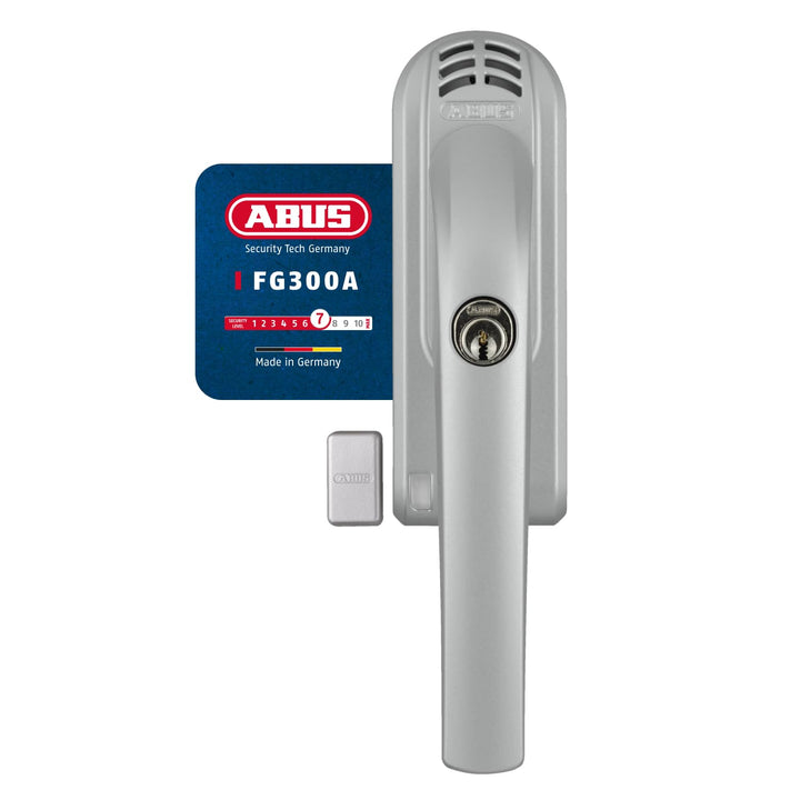 ABUS Abschliessbarer Fenstergriff FG300A - Fensterknauf mit Druckzylinder und Alarmfunktion, verschi