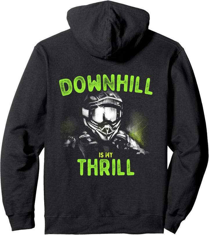 Downhill is my Thrill - Mountainbiker mit Crossbrille Pullover Hoodie