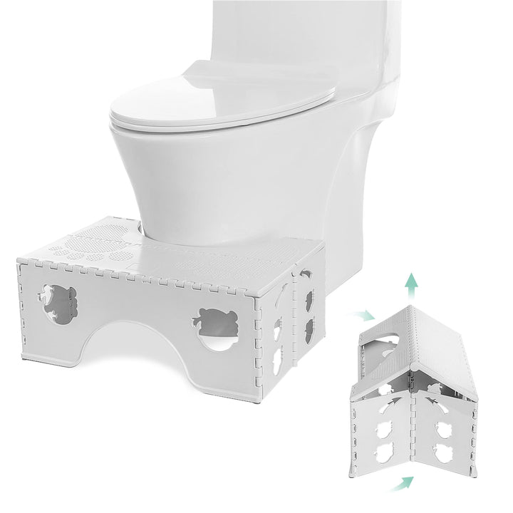 Toilettenhocker Klappbar - Physiologischer Hocker Badezimmer für Erwachsene und Kinder - WC Hocker f