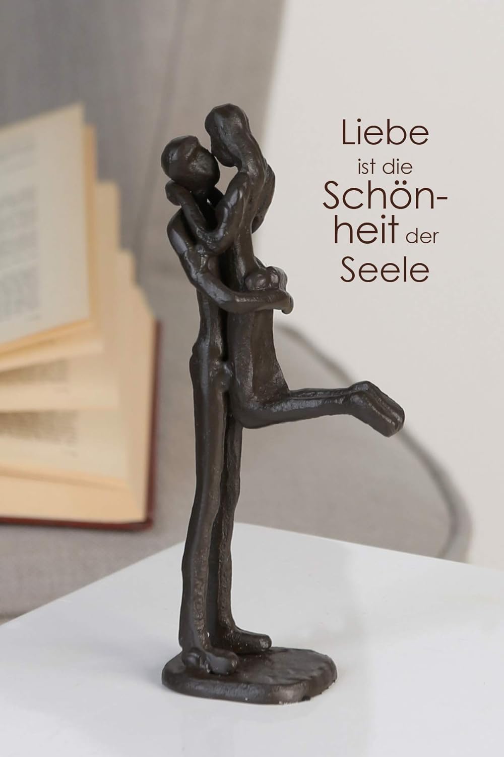 Casablanca - Design-Skulptur Kissing - Kuss - aus Eisen - Höhe 19 cm