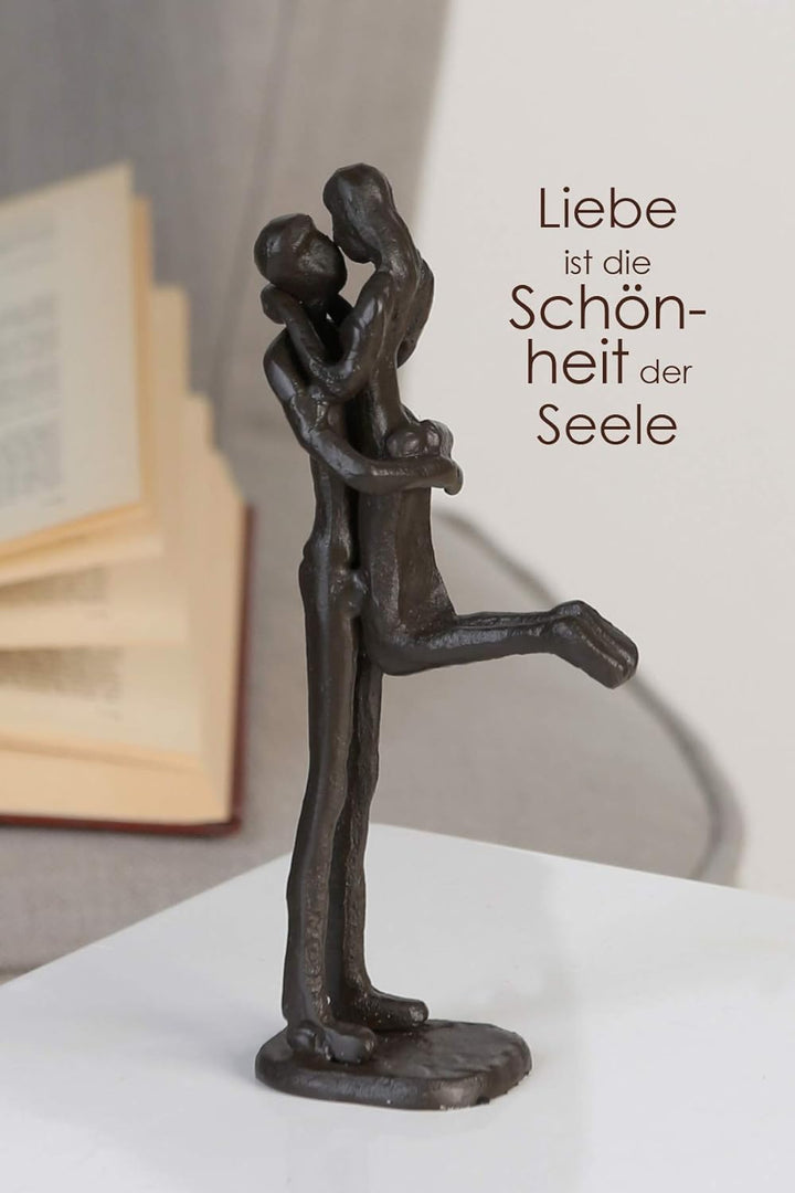 Casablanca - Design-Skulptur Kissing - Kuss - aus Eisen - Höhe 19 cm