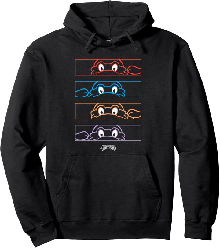 Teenage Mutant Ninja Turtles Group Line Art Face Mask Panels Pullover Hoodie