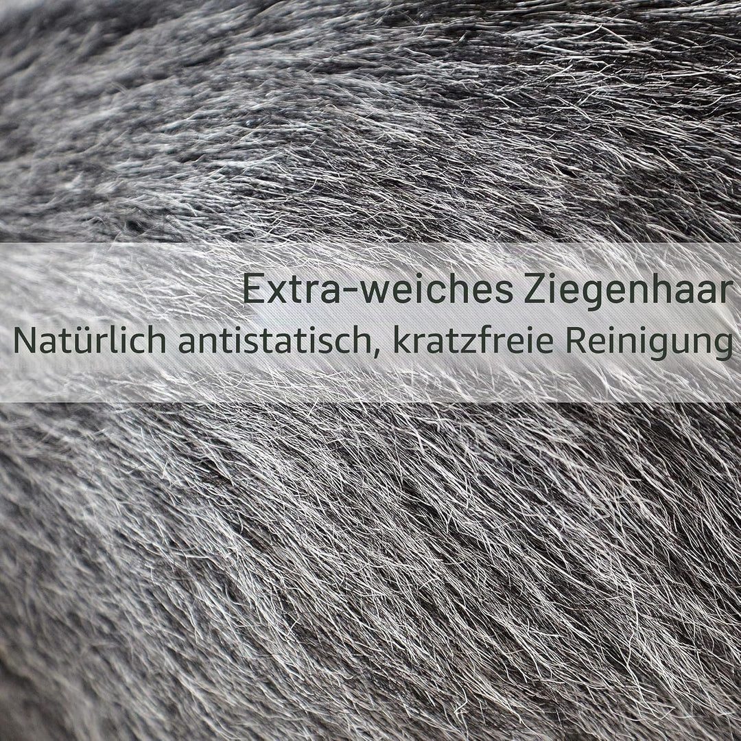 Staubbürste aus Ziegenhaar und Borsten, handgefertigt