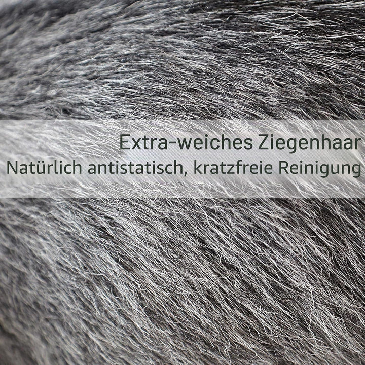 Staubbürste aus Ziegenhaar und Borsten, handgefertigt