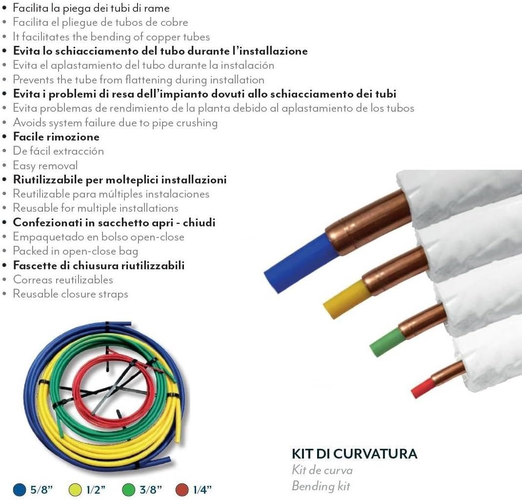 Rohrbiege-Set für Klimaanlage, 1/4-3/8-1/2-5/8 für Kupfer