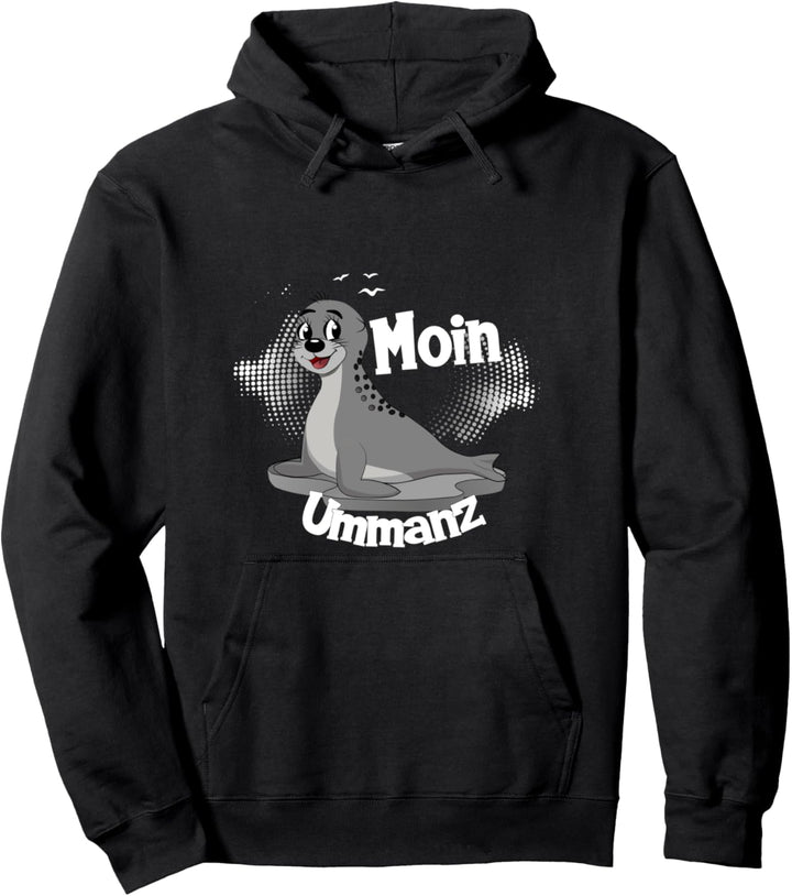 Moin Ummanz mit Seehund für Strandurlaub an Küste und Meer Pullover Hoodie